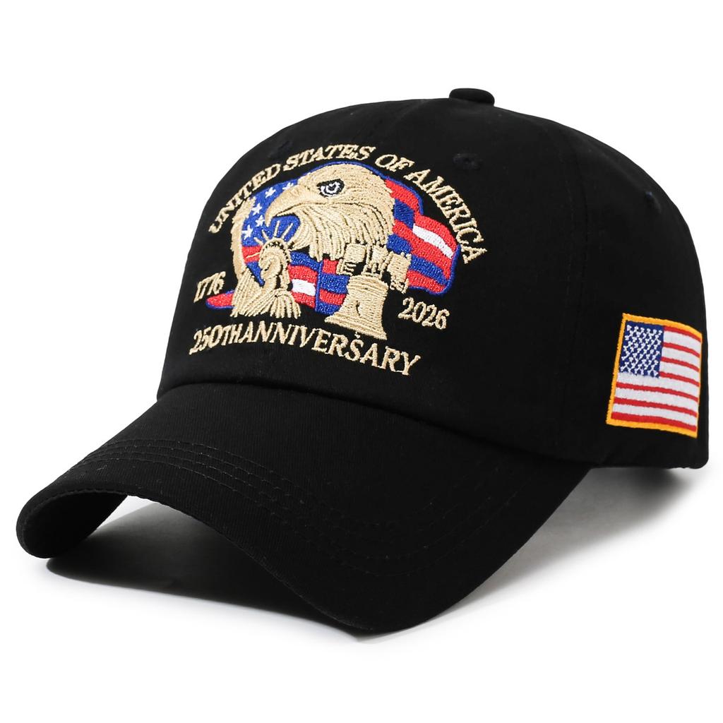 Northwood United States 250th Anniversary Embroidered Baseball Cap for Men Women Casual Sun Visor Cap Outdoor Sun Protection Hat