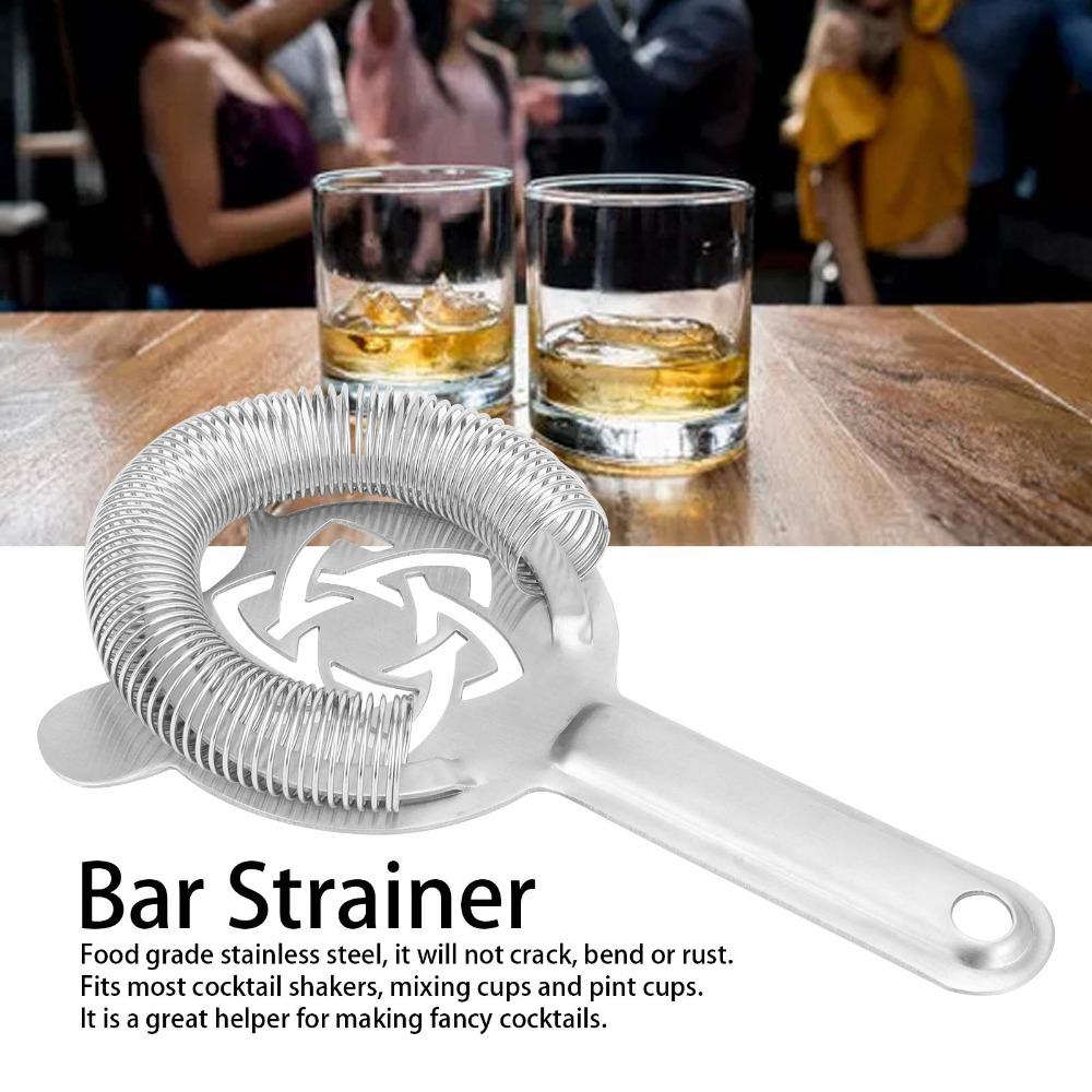 Silver Cocktail Strainer Easy To Clean Bar Ice Filter Bar Accessories Ice Strainer Bartender
