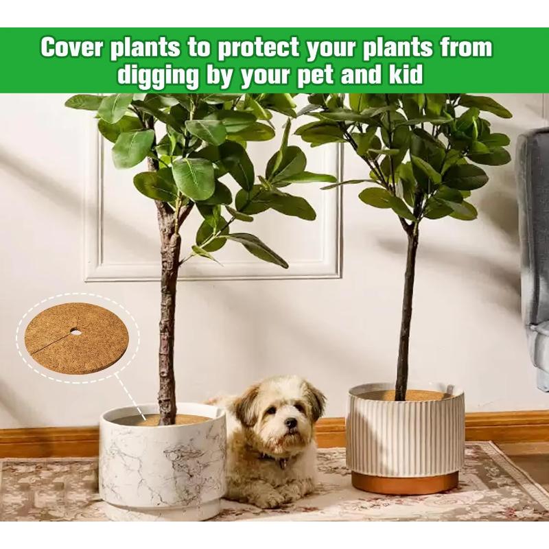 1 Piece Coconut Fiber Tree Covering Environmental-friendly Mat, Natural Coconut Shell Tree Protective Mat, Suitable For Indoor