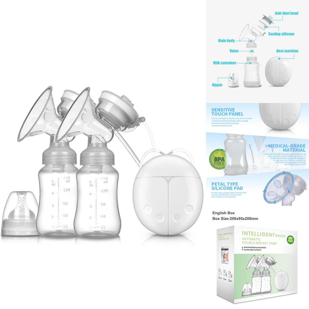 Double Electric Breast Pump With Silent Suction For Nursing Mothers