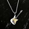 Rock Electric Guitar Pendant Necklace Retro Punk Hip Hop Unisex Cool Personalized Jewelry