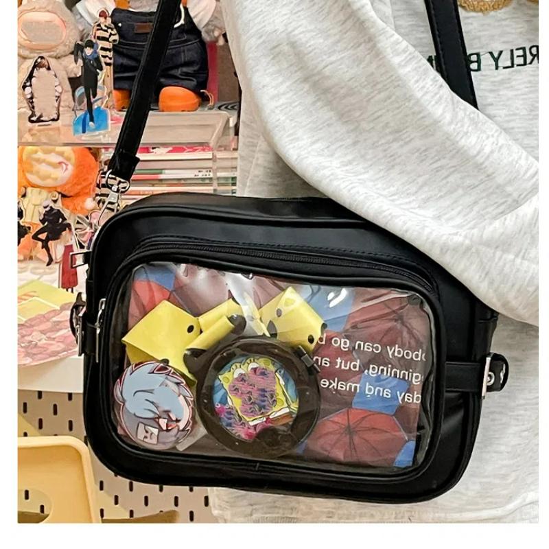 Daily Versatile Japanese Harajuku Girls Y2K Ulzzang Ita Bag Large Capacity Transparent Fashion Crossbody Bag Casual Women'S Bag