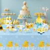 APOWBLS Rubber Duck Party Decorations Tablecloth - Disposable Duck Party Supplies Table Cover, Bubble Bath Rubber Duck Theme Table Cloth for Birthday