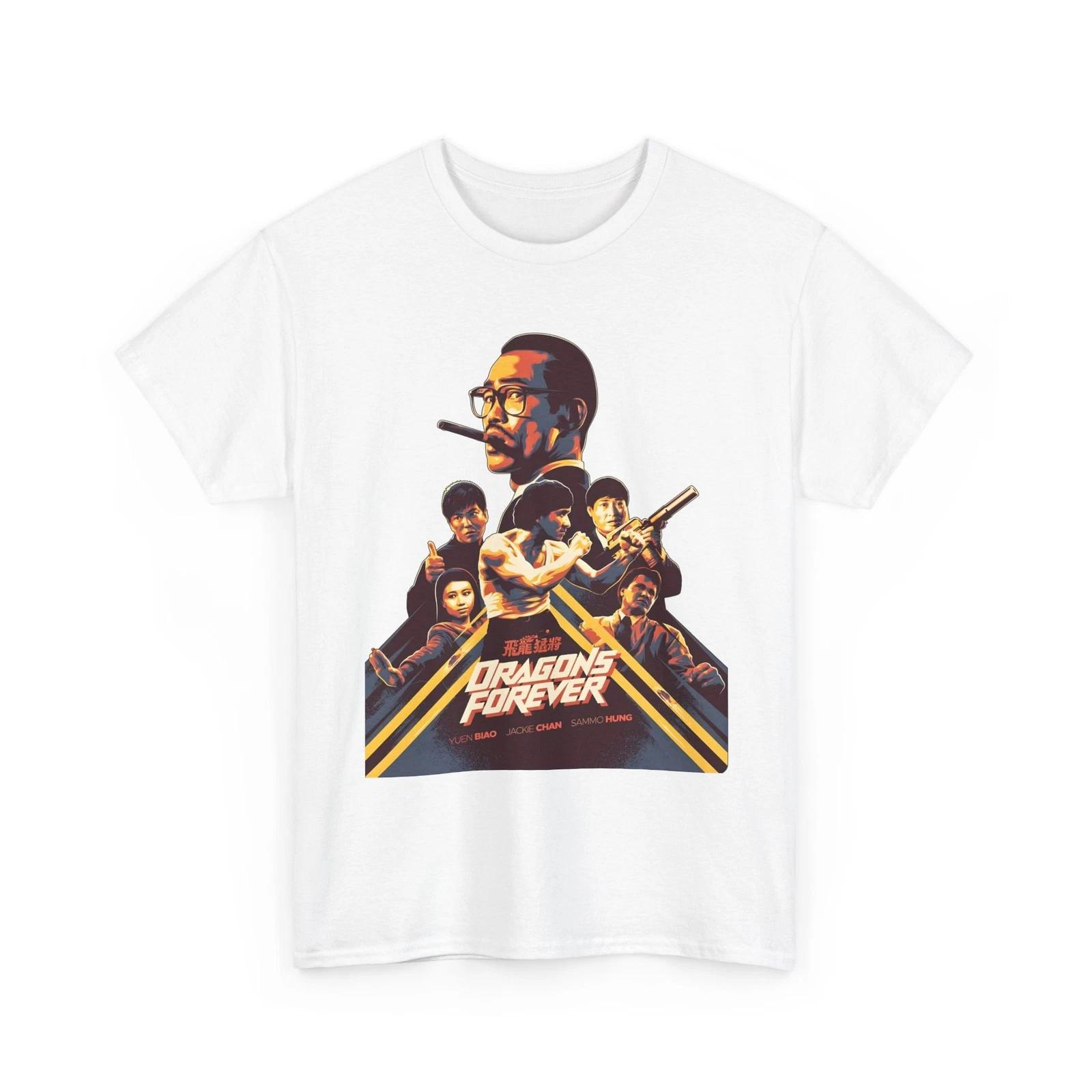 

Jackie Chan Dragons Forever Movie 100% Cotton T-shirt Mens Tees Top Unisex Heavy Cotton Tee 3XL