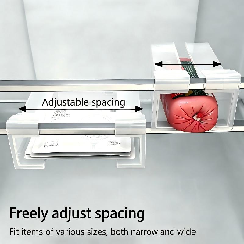 Fridge Food Storage Organizer Slide Under Shelf Transparent BPA Free Plastic Box for Kitchen Fruit Vegetable Pantry Use