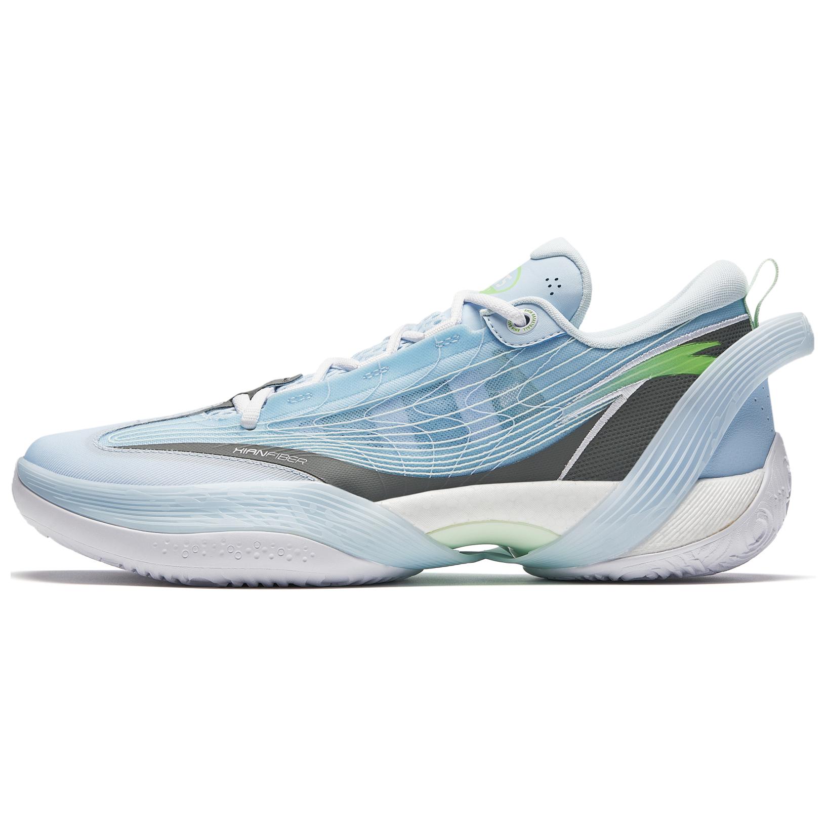 

new Anta Three point Rain1.0 Cushioning Anti Slip And Wear Resistant Low Top Basketball Shoes Men s Blue Gray 42.5