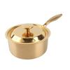 Stainless Steel Thickened Milk Pot with Lid Compound 3‑Layer Bottom Complementary Food Pot