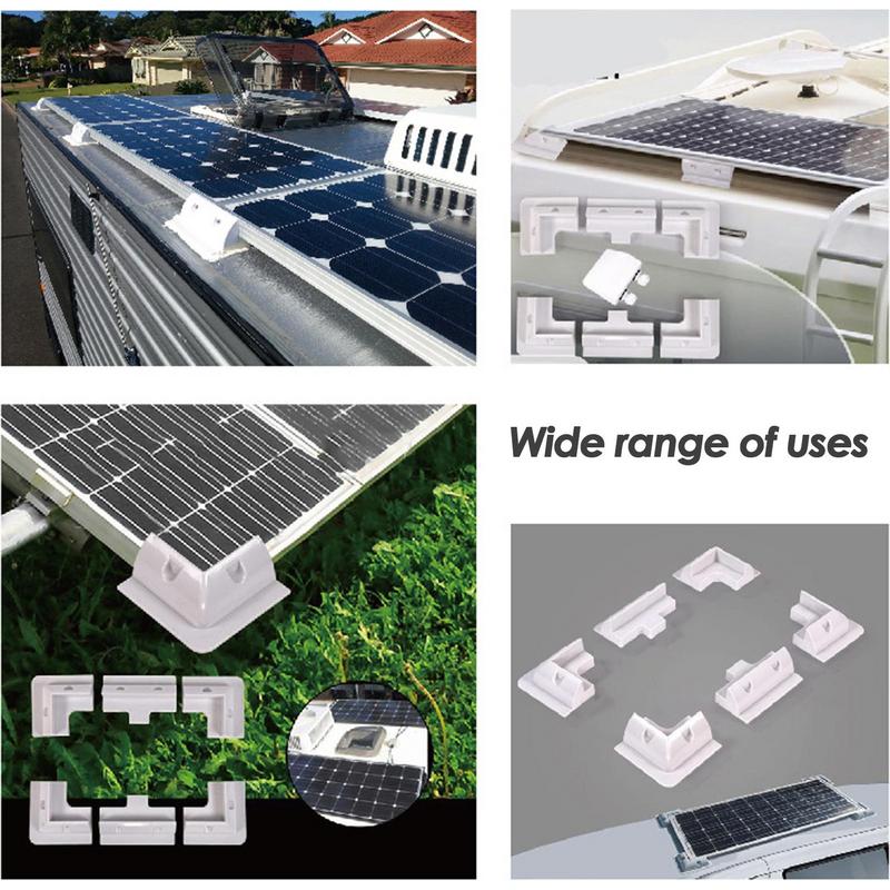 Solar Panel Mount Solar Mounting Kit No Punching Corner Bracket Kit Solar Mounting Kit UV-Resistant For Trailers Sheds RV Boats