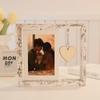 Rotating Double-Sided 6x7 Inch Wooden Photo Frame - Creative DIY Desktop Display Stand and Gift Souvenir.