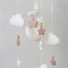 Cloud Moon Crib Mobile Cloud Baby Mobile for Crib Neutral Boho Clouds and Stars Moon Mobile Boucle Mobile