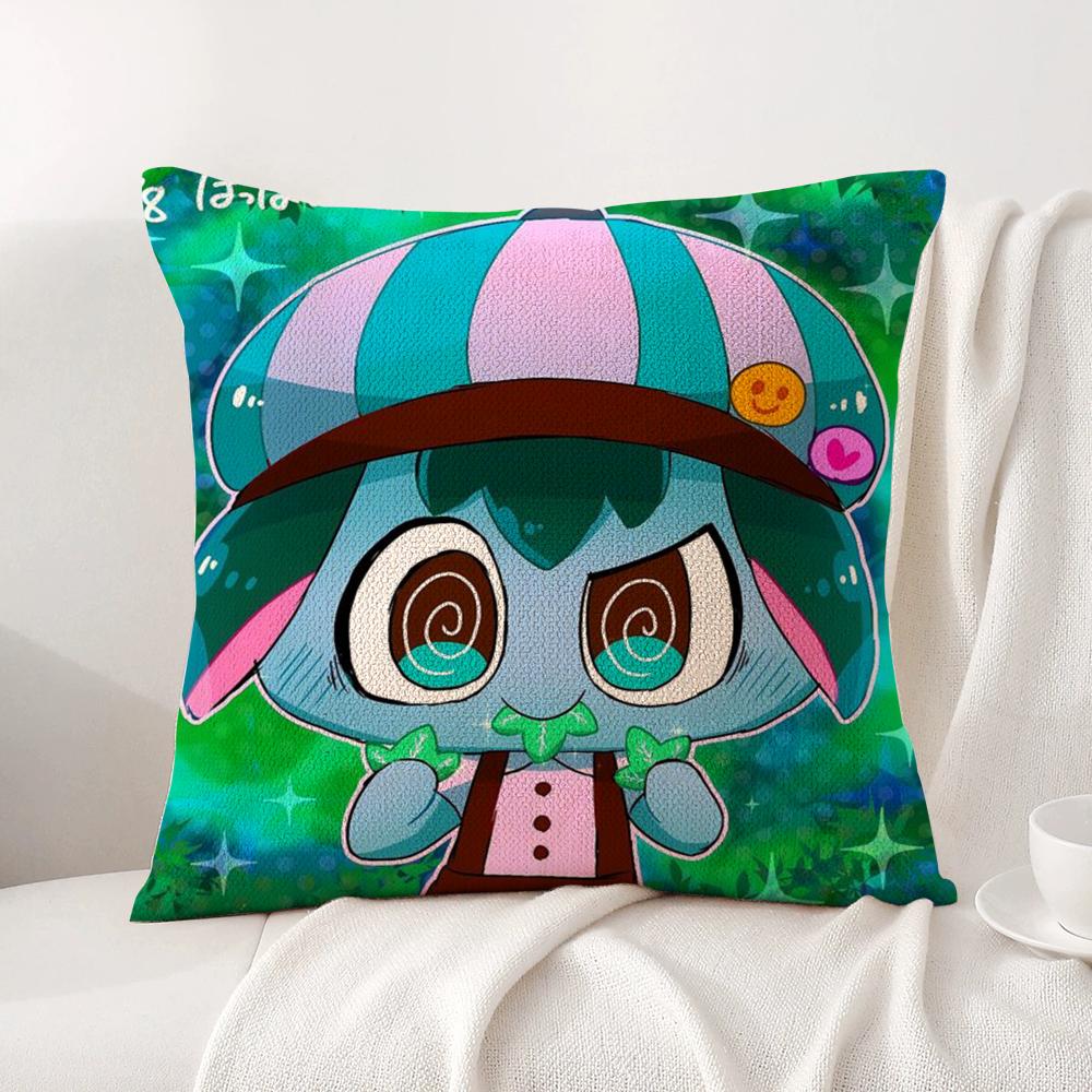 Cartoon P-Pepoyos Cushion Cover Summer Coolness Linen Fabric Double-Sided Printing Pillow Case Sofa Home Decor Gift