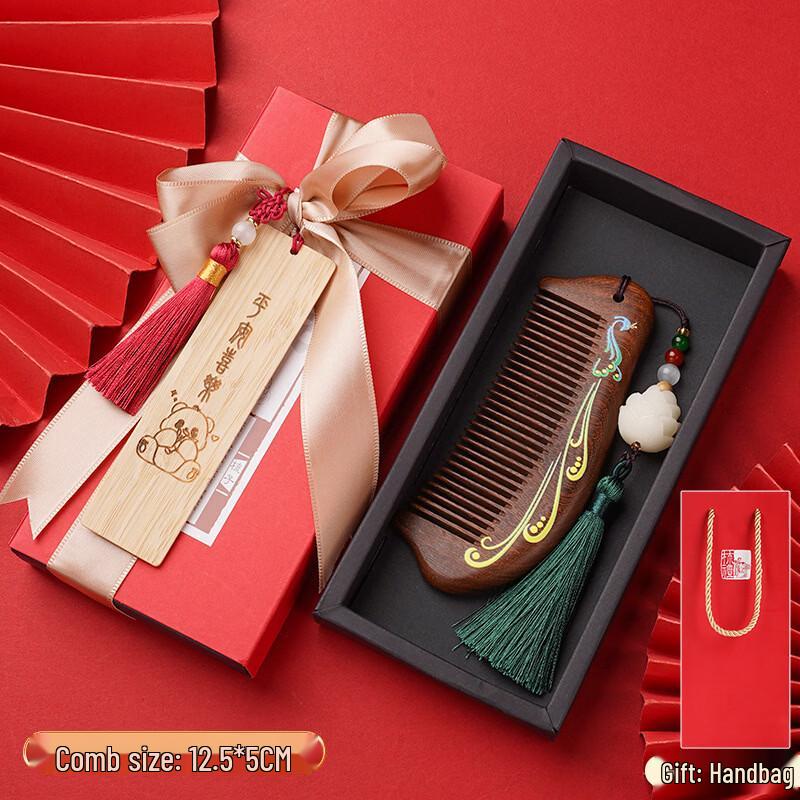 

3D расческа из сандалового дерева с рисунком хвоста феникса