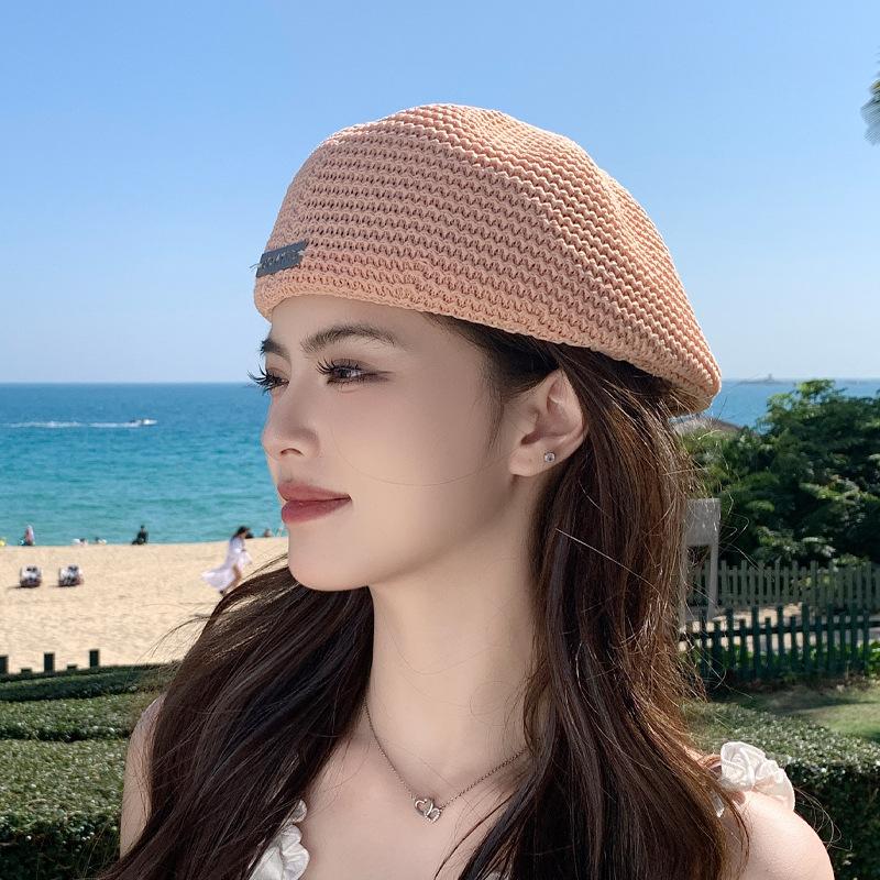 Spring and Summer Beautiful Hats Women's Fashion Versatile Face Small Beret Advanced Sense Two Wear Duck Tongue Forward Hat