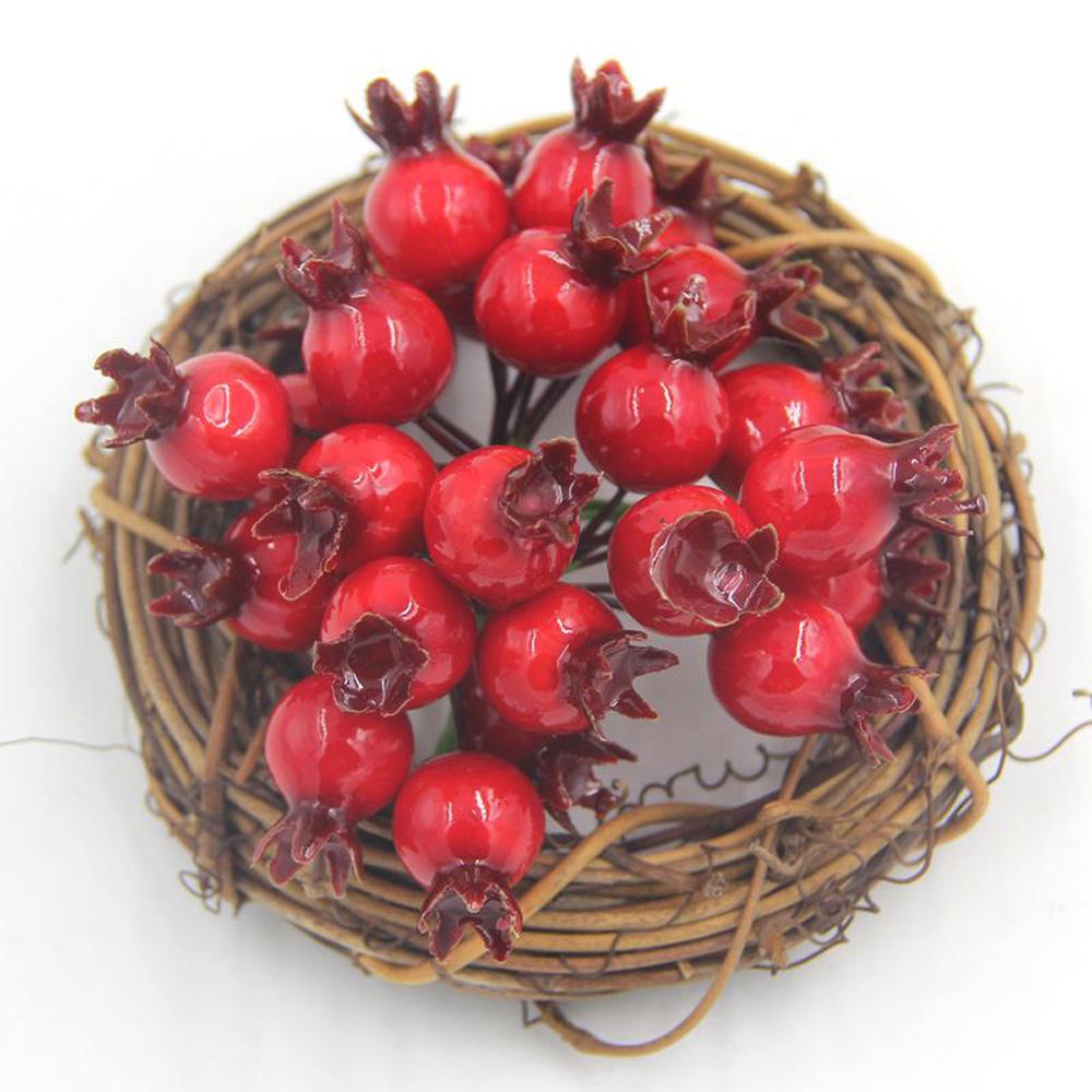 50pcs Mini Fake Fruit Berries Artificial Pomegranate Cherry Stamen Home Decor 50pcs Mini Fake Fruit Berries Artificial Pomegranate Cherry Stamen Home Decor