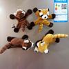 Chinese Raccoon Plush Refrigerator Stickers Cute Creative Little Panda Post-it Notes Magnetic Sticke Refrigerator Stickers Decor