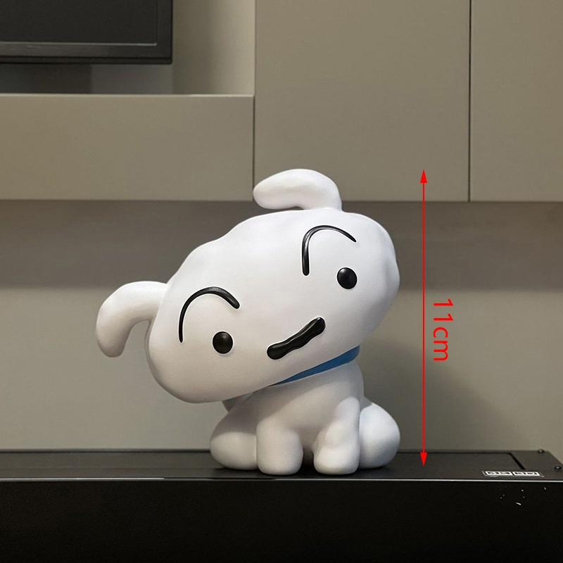 

Cute Pet Dog Xiaobai Figure Model Desktop Ornament Home Car Interior Decoration Cartoon Anime Doll Toy Gift