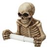 Creative Skull Toilet Paper Holder Wall Mount Paper Rack Simple Installation Halloween Skull Tissue Dispenser Bathroom Decoration