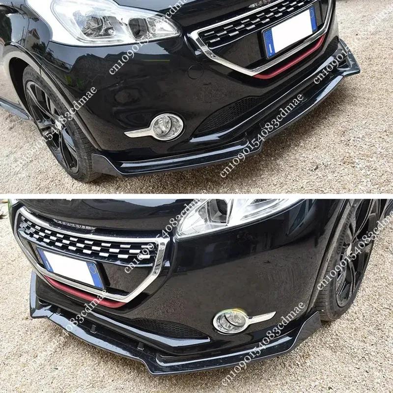 Přední nárazník Splitter Difuzér pro Peugeot 208 GTI PureTech THP BlueHDi VTi HDi 2012-2015 Spoiler Lip Body Aero Kit Tuningové díly