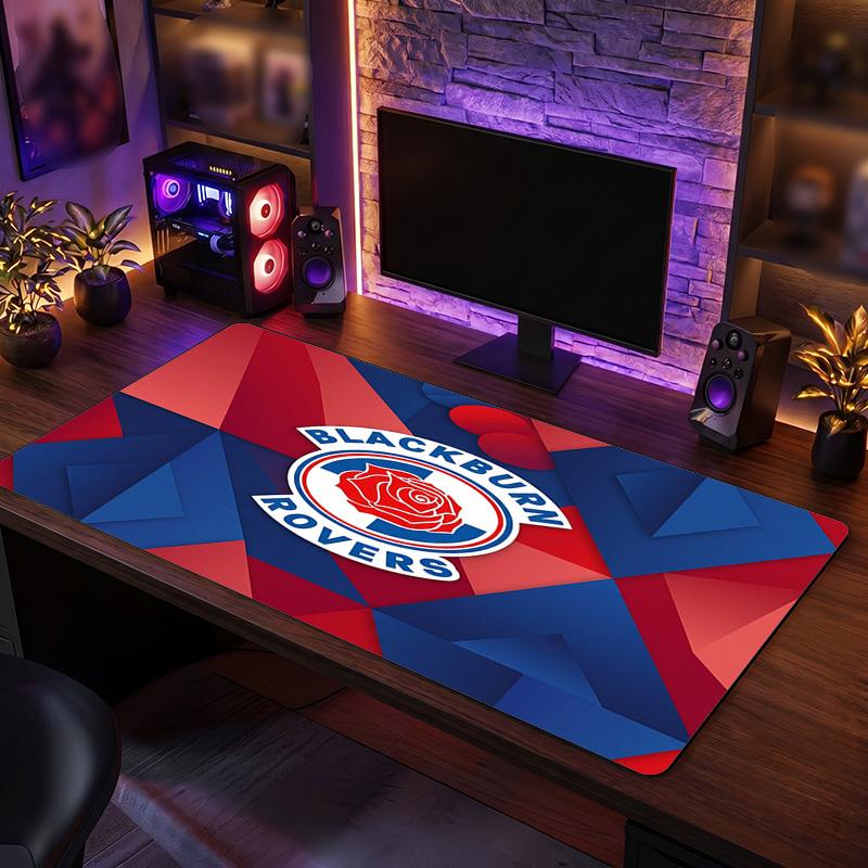 Tappetino per Mouse Grande Stampa Calcio Blackburn Rovers, Tappetino Esteso Antiscivolo per Scrivania da Gioco per Ufficio Casa
