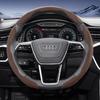 Suitable For  qwe12 Sports Suede Steering Wheel Cover, Split Snap-On Anti-Slip Style, Compatible with Models Such as Q5, Q3, A4,