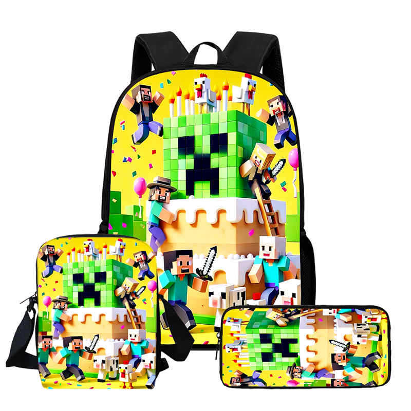 Minecraft Printed Backpack Children'S Elementary School Bag