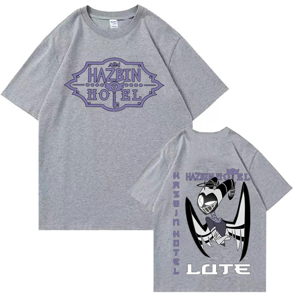 2026 New Hazbin Hotel Lute Graphic Design High Quality Fashion Tshirt Unisex Women Harajuku Short Sleeve Oneck Casual Shirt Gift