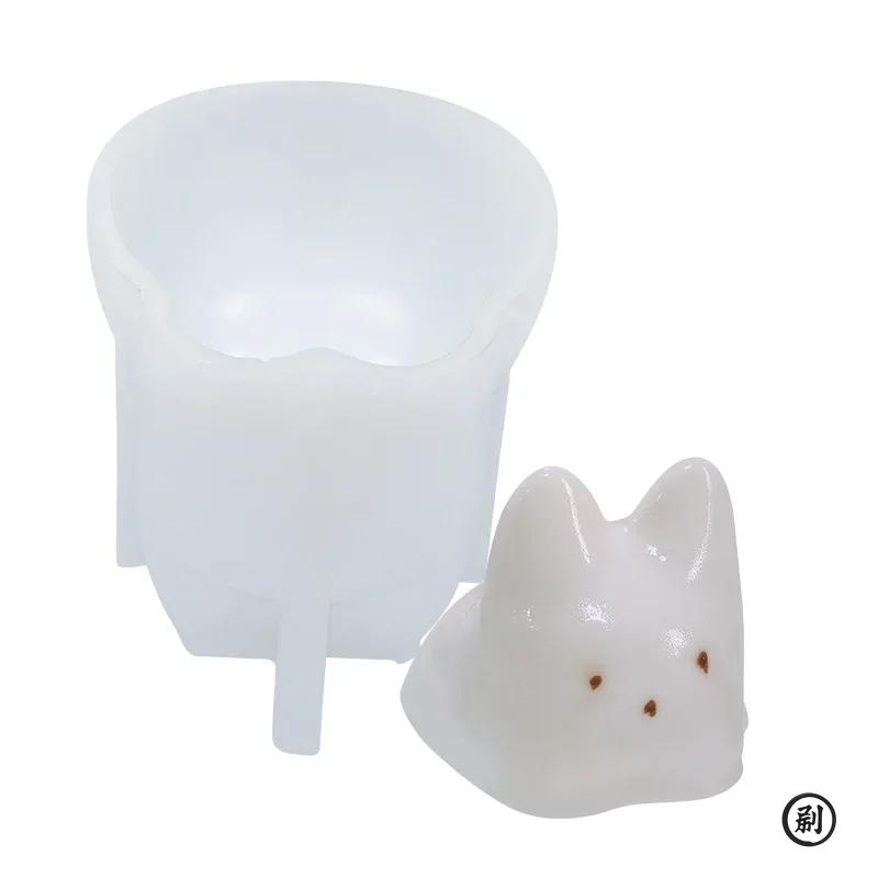 1 stk Kattemelkepudding silikonform Halloween gelébollekake Søt kake Hvit Kald Ispulverform Kakepynt Tilbehør