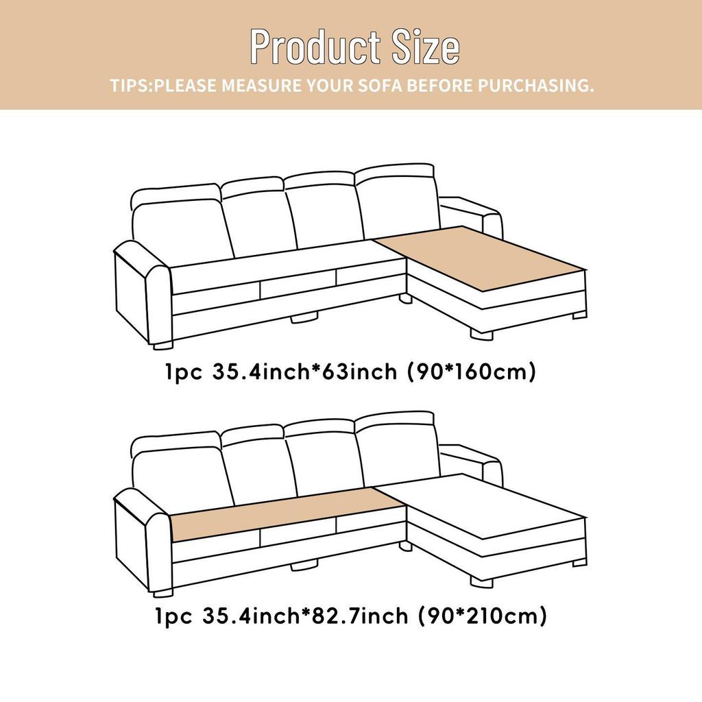 2026 New Autumn/Winter Non-Slip Waterproof Sofa Cover - Simple Style, Thick Brushed Fabric