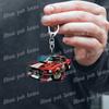 Cool Sports Car Racing Keychains for Accessories Bag Fashion Red Car KeyChain Ring Jewelry Fans Gifts Keyrings