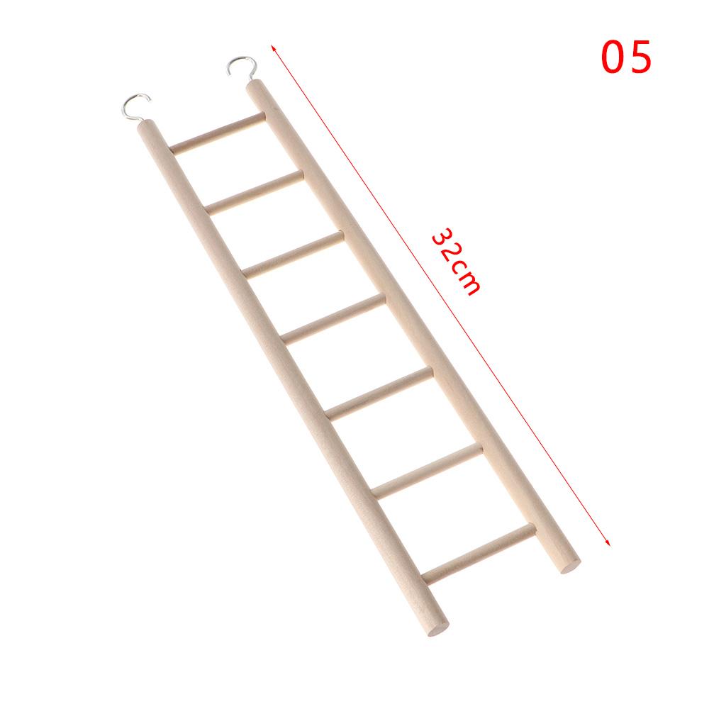 1PC Birds Toy Wooden Ladders Swing Scratcher Perch Climbing Ladder Bird Cage DIY Hanging Decor Hamsters Parrot Toys Pet Supplies