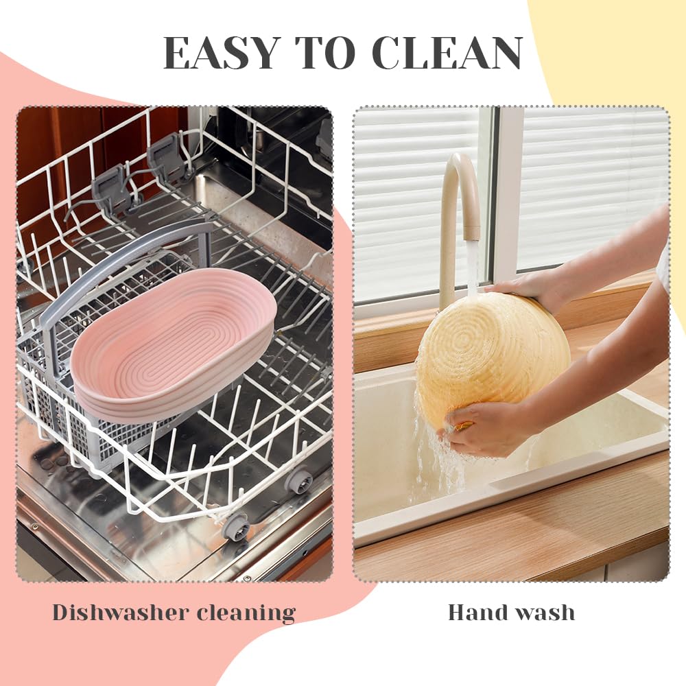 Noodle Pastry Silicone Bread Basket Collapsible Fermentation Bowl Bread Baking Supplies Dough Proofing Bowl Container for Bakers