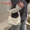 Sweet Polka Dot Bow Pearl Women Shoulder Bags Portable Ladies Chain Crossbody Bag Pleated Design Female Hobos Handbags Purse