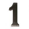 DOOR NUMBERS FROM 1 TO 9. 10cm. CHOOSE NUMBER AND FINISH. NUMBER ONE MATT NICKEL FINISH