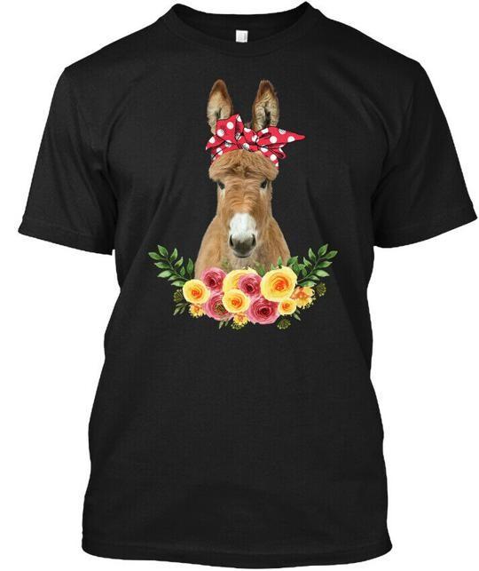 Donkey Flower T-Shirt Made in the USA Size S to 5XL M