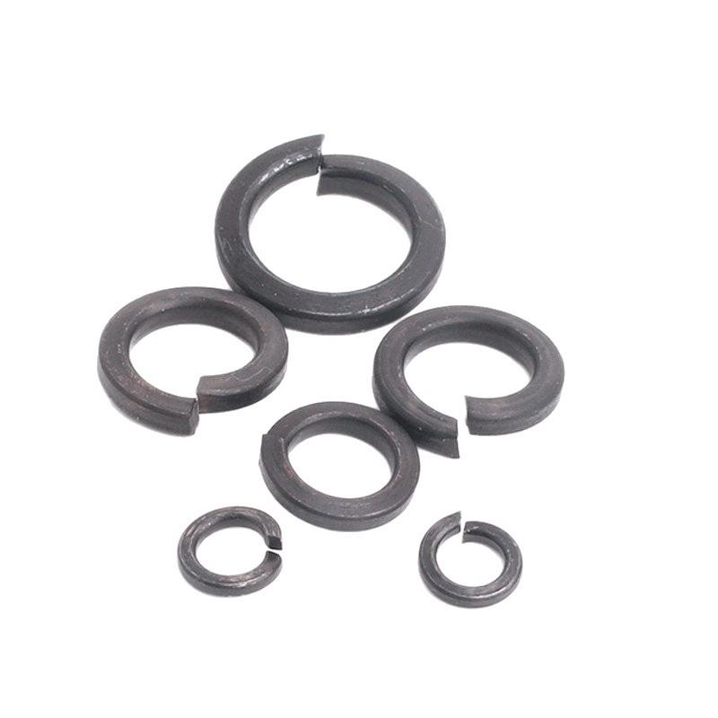 8.8 High-Strength Blackened Spring Washer, GB93-76, 65 Manganese, Sizes M3-M30