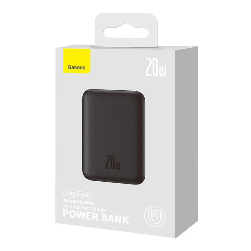 Magnetic Power Bank Baseus Magnetic Mini 10000mAh, USB-C 20W Magsafe (Black)