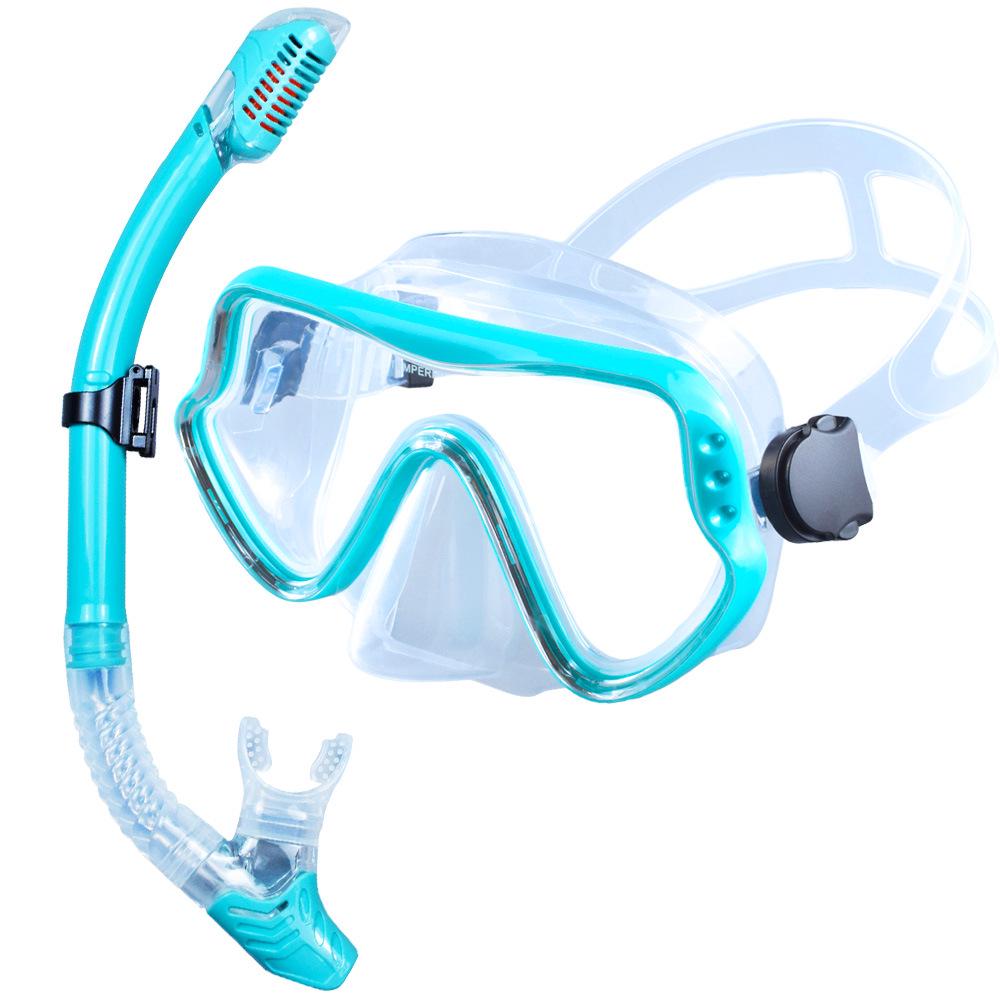 Adult Silicone Diving Snorkel Set: Large Frame Mask for Men & Women