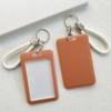 Schlüsselanhänger Studentenkartenhalter Einfachheit Einfarbige Serie Visitenkarte Arbeitskarte für Frauen Kind Student Fotokartenhalter Fall