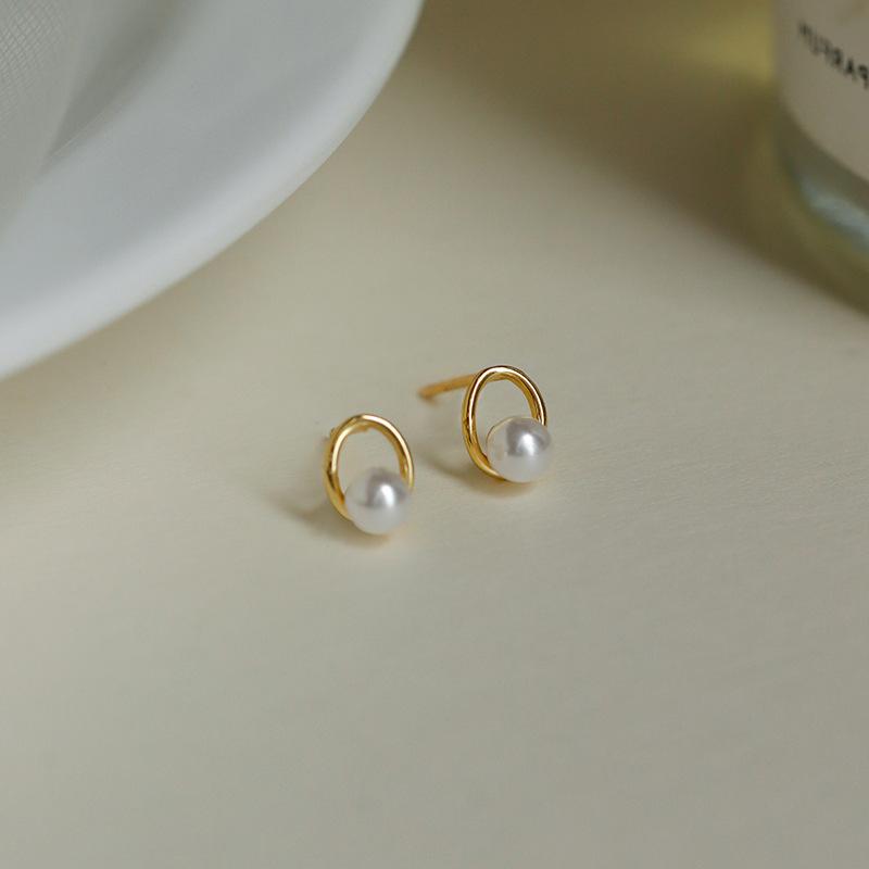 

925 Silver Needle Earrings Moon Rabbit Lovely Rhinestones Stud Earrings Elegent Minimalism Silver color Fashion Jewelry