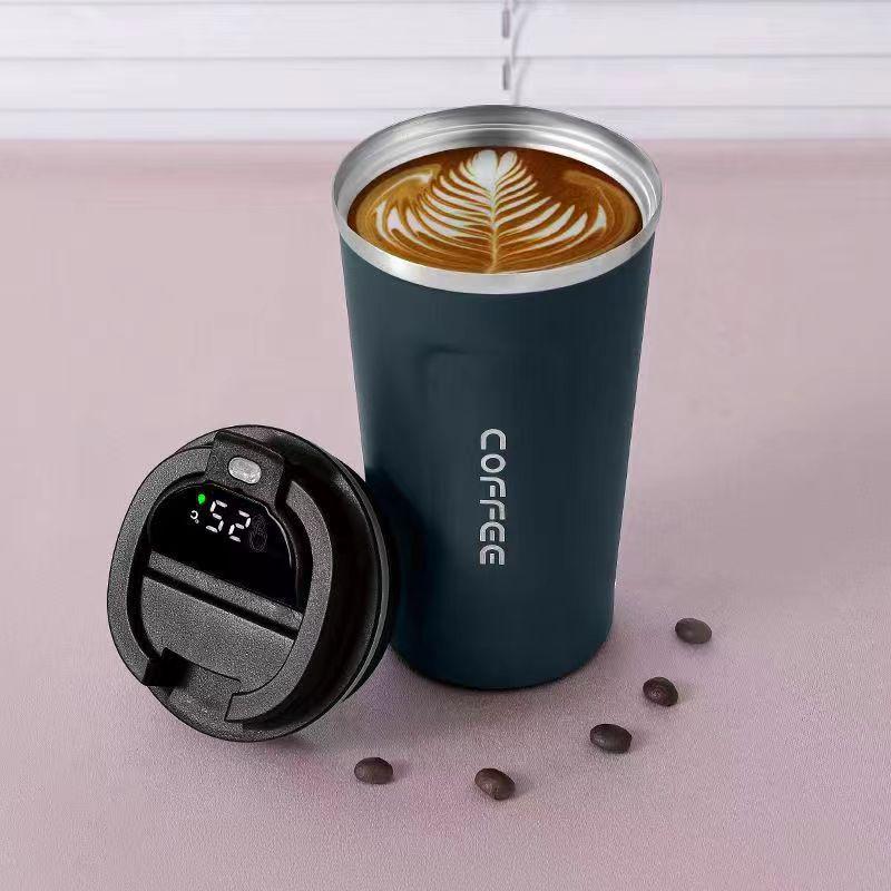 Stylish 304 Stainless Steel Thermos Coffee Cup - Portable for Office, Outdoor, and Car Use