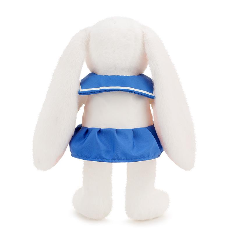 Navy Baby Rabbit Plush Toy with Long Ears - Cute Cartoon Comfort Doll for Kids