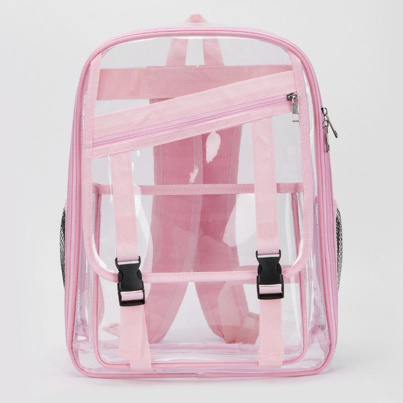 PVC Transparent Shoulder Bag Unisex Rucksack Simple Large Portable Backpacks Multifunctional Waterproof Male Female Knapsack Sac