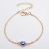 Evil Eye Blue Alloy Plated Women's Foot Jewelry Anklet