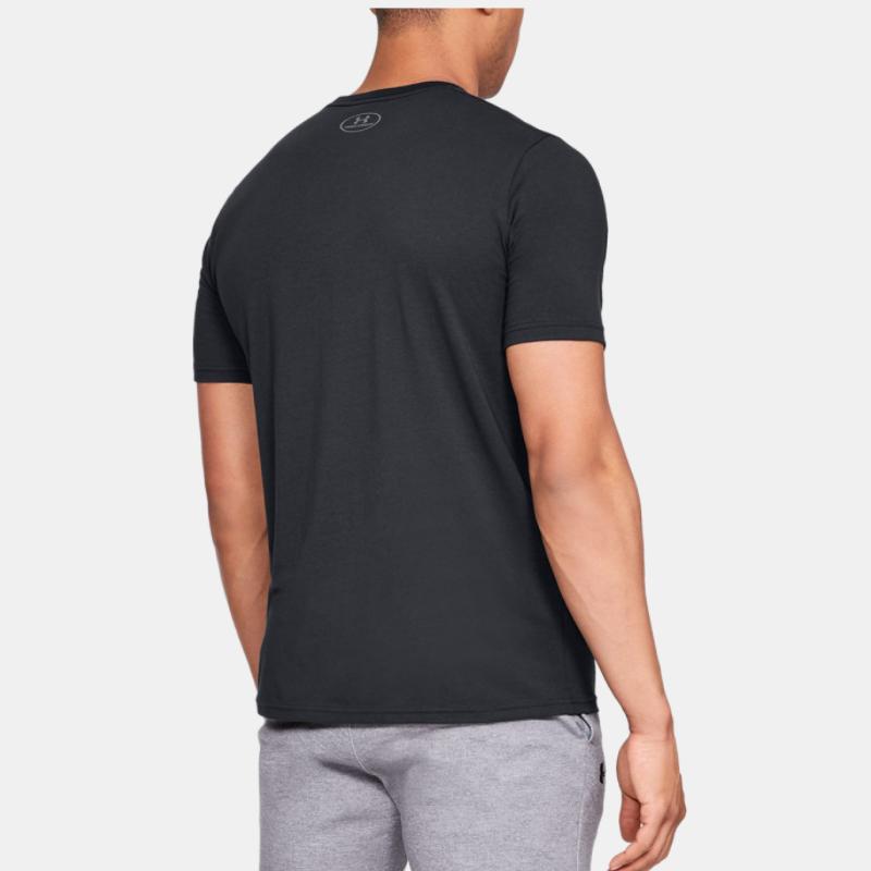 Under Armour Sports Training Logo Crew Neck T-Shirt Men Tops Black 1329581-001
