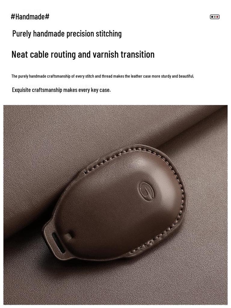 GAC Trumpchi Key Case Genuine Leather for E8, E9 Shadow, S9/S7, ES9 with Buckle