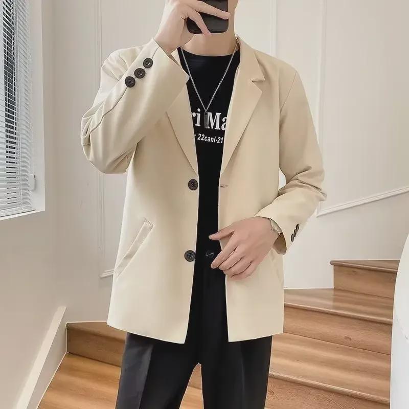 Giacca da uomo autunno leggero, stile maturo coreano, tendenza business casual, ampia