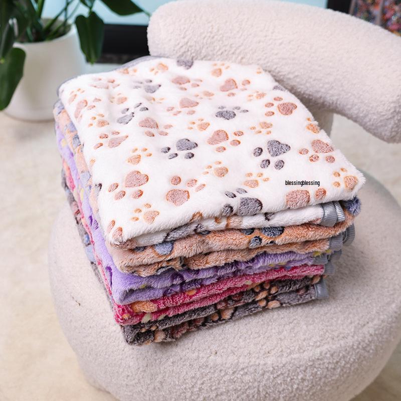 Coral Fleece Dog and Cat Blanket & Bed Mat - Warm Pet Supplies