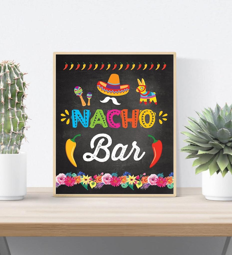 pcs Retro Metal Tin Sign X Inches Nachos Bar Poster Mexican Fiesta Party Decor Rustic Home Decor Funny Room Decor Aluminum