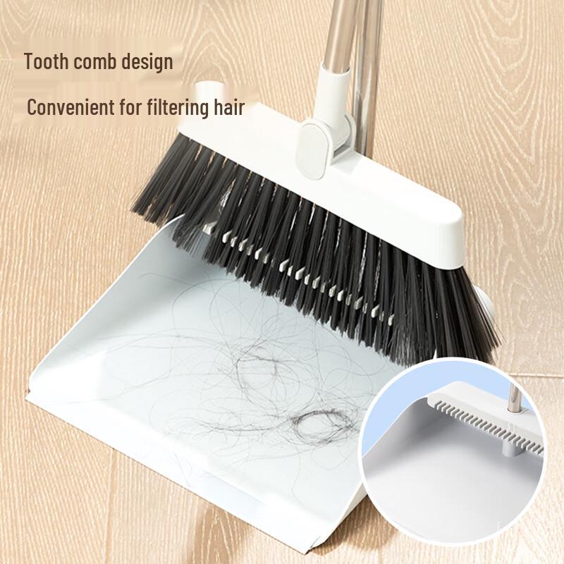 Deli Broom and Dustpan Set with Comb Teeth