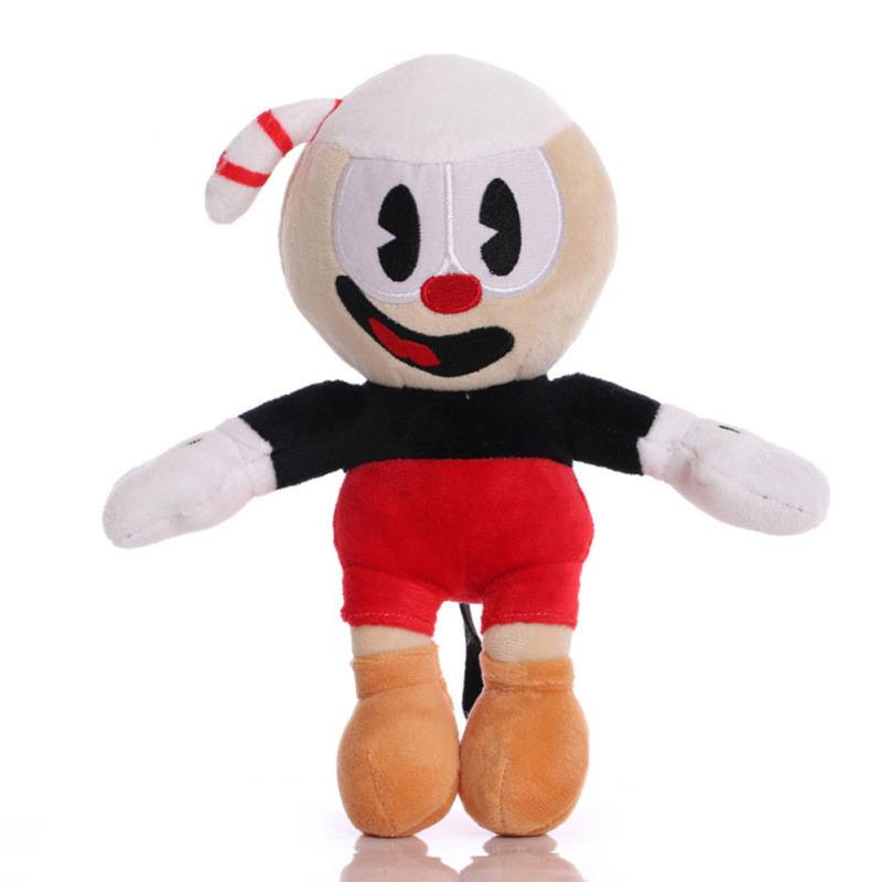 8 Inch Cuphead Plush Toy Mugman Soft Stuffed Plush Doll Cute Game Figure Doll Toys For Fans Kids